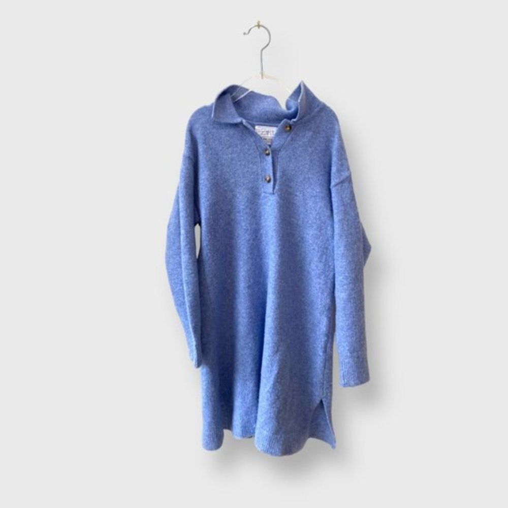 zara Dress girls 8 Polo Sweater Knit Blue Girls 8